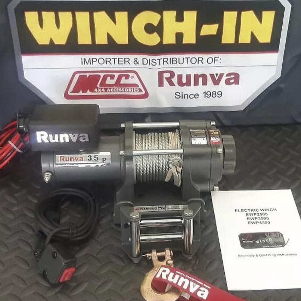 Runva Winch Steel Cable 3500lbs (1588kg) 24v with 1 Cable Remote_0000_57916094-1-pdpxl