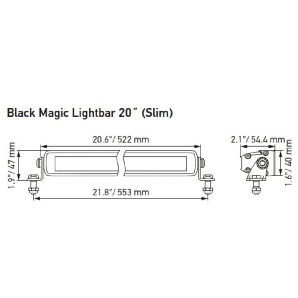 HELLA BLACK MAGIC LED 20" Slim light Bar