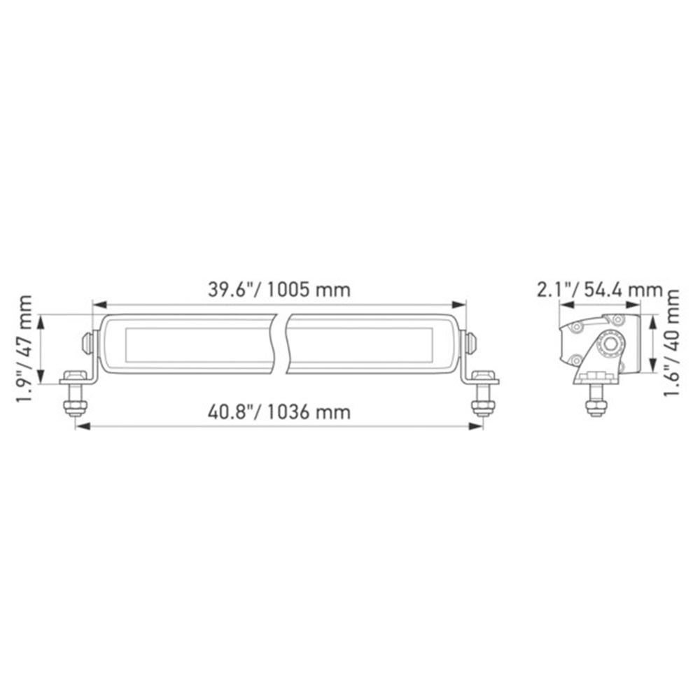 HELLA BLACK MAGIC LED 40" Slim light Bar