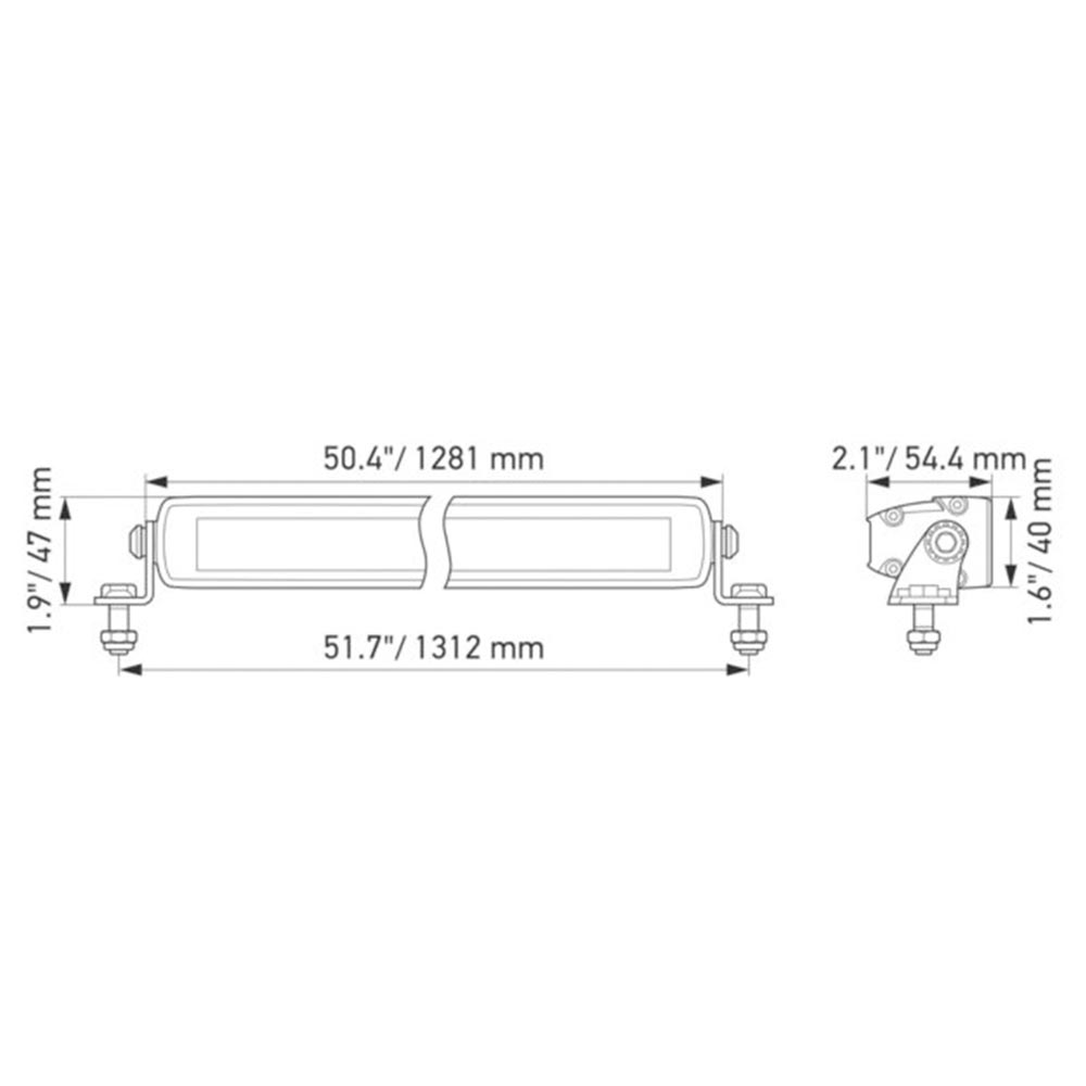 HELLA BLACK MAGIC LED 50" Slim light Bar