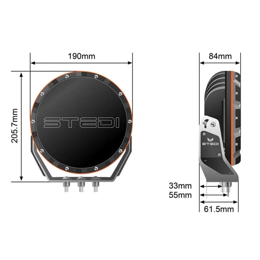 STEDI TYPE X 7" Sport LED spotlights SET