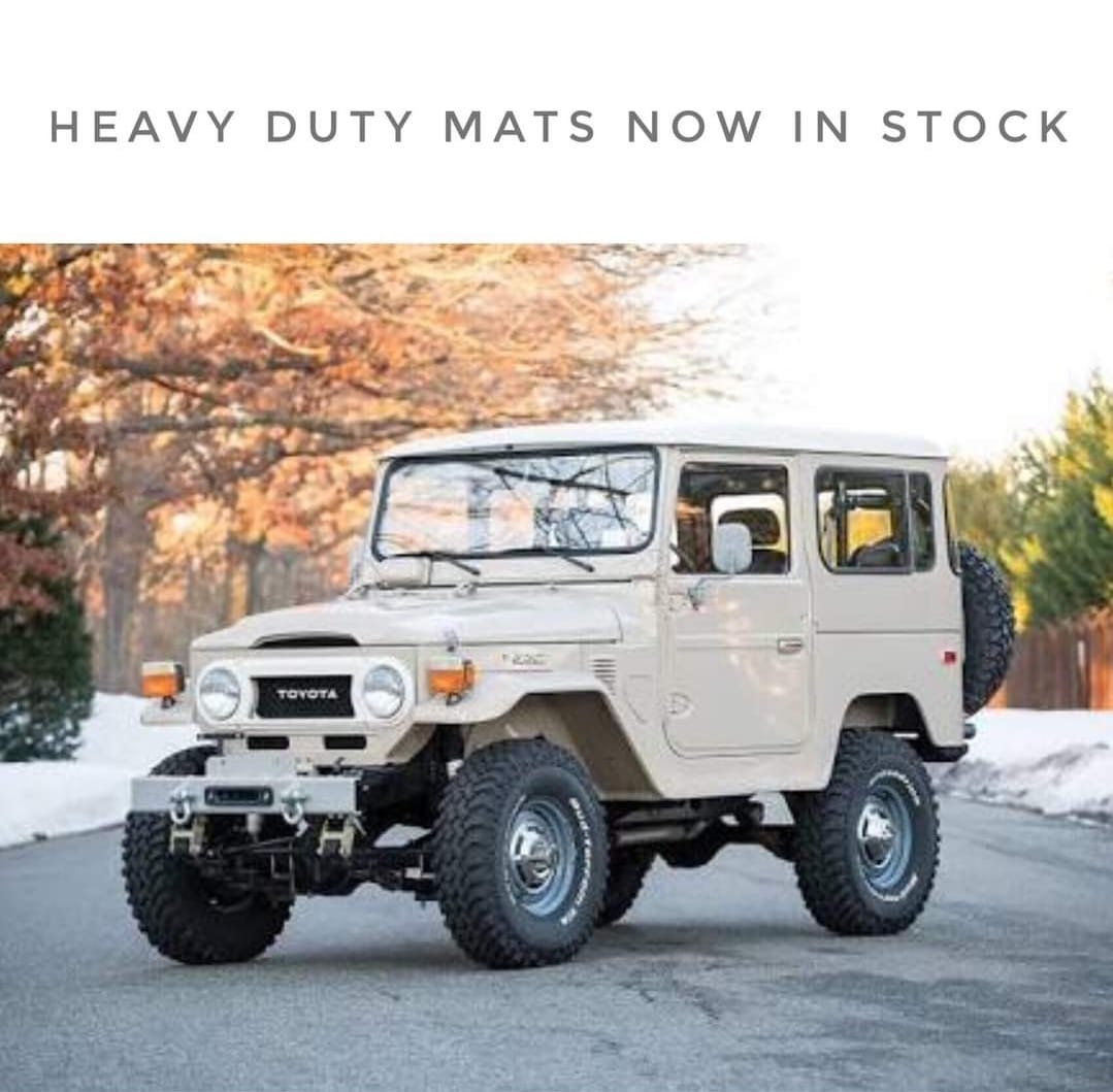 TOYOTA LAND CRUISER FJ40 FRONT AND REAR MOULDED RUBBER MATS