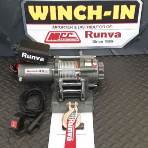 RUNVA winch Synthetic rope 3500LBS Cable Remote Only