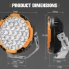 LIGHTFOX Osram 9" LED Driving Lights Spotlight Offroad Vehicle 4x4
