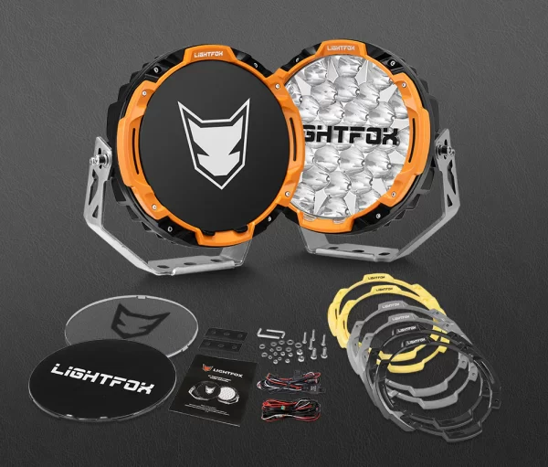 LIGHTFOX Osram 9" LED Driving Lights Spotlight Offroad Vehicle 4x4