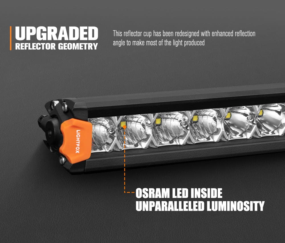 Vega Series 20inch Osram LED Light Bar 1Lux @ 453m 12,580 Lumens
