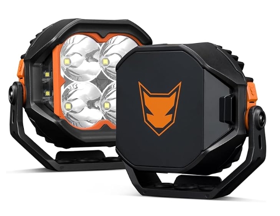 Lightfox Pair 5inch Cygnus LED Pod Lights with Side Light 1Lux @ 400m
