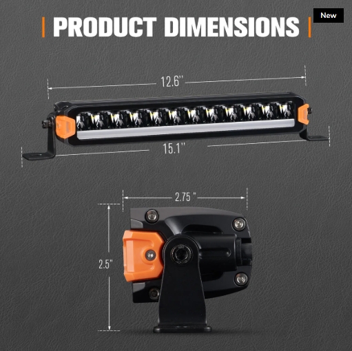 Lightfox 12inch LED Light Bar 1Lux@1,394ft IP68 8,250 Lumens - Image 8