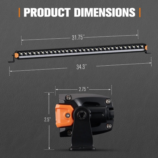 Lightfox 32inch LED Light Bar 1Lux@2,215ft IP68 15,950 Lumens - Image 8