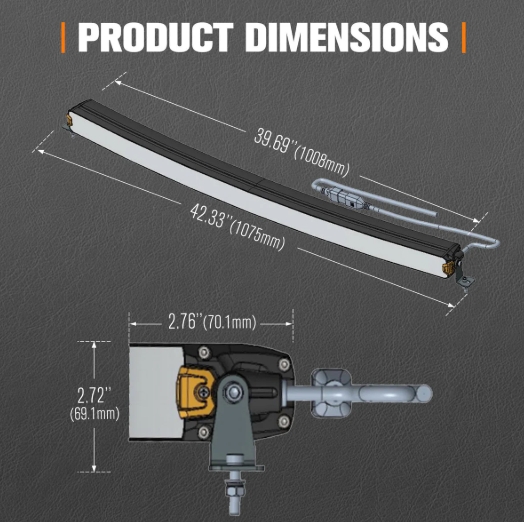 Lightfox 40inch Curved LED Light Bar 1Lux@2,411ft IP68 18,700 Lumens - Image 9