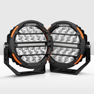 Lightfox Polaris Pair 7inch Osram LED Driving Lights 1Lux@1,230m IP68 15,972LM